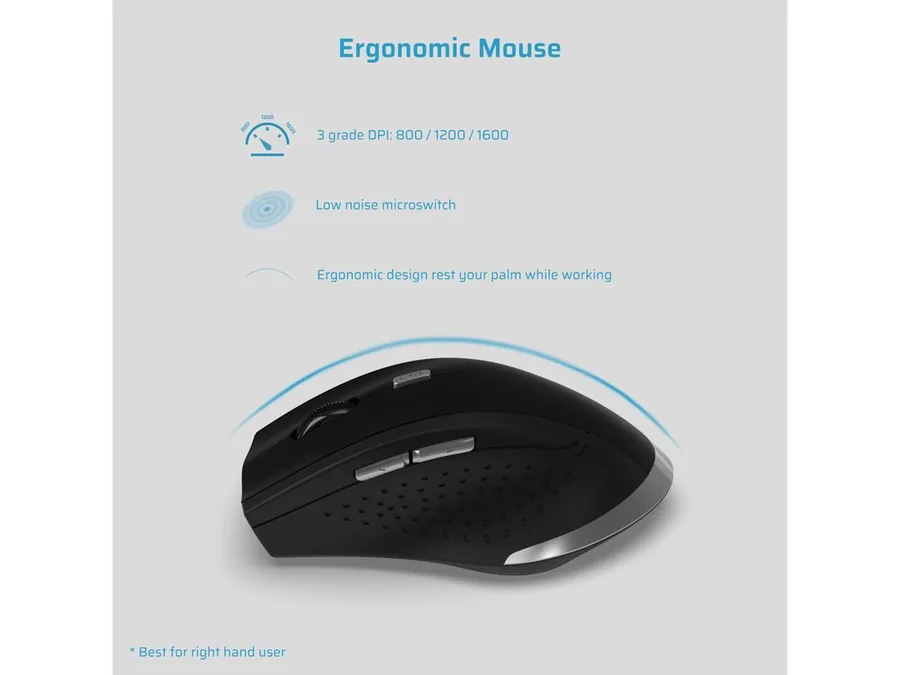 Vue 5 de Ensemble clavier souris Ergonomique