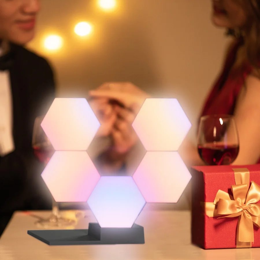 Vue 8 de Hexagone LED RGB