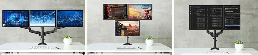 Vue 10 de Support pour Moniteur Triple