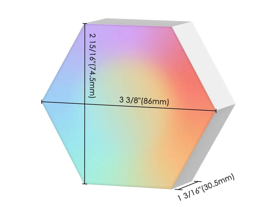 Vue 2 de Hexagone LED RGB